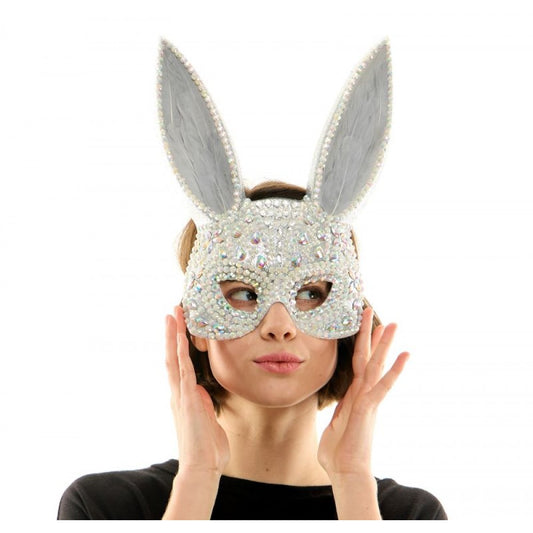 RHINESTONE BUNNY MASK