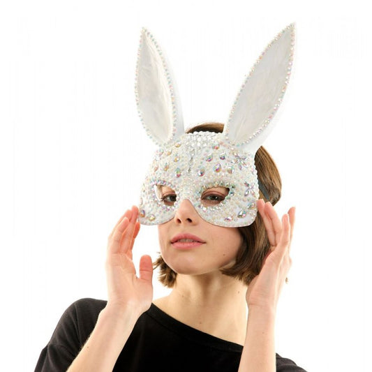 RHINESTONE BUNNY MASK