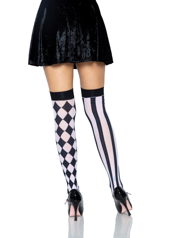 LEG AVENUE  HARLEQUIN THIGH HIGH STOCKINGS