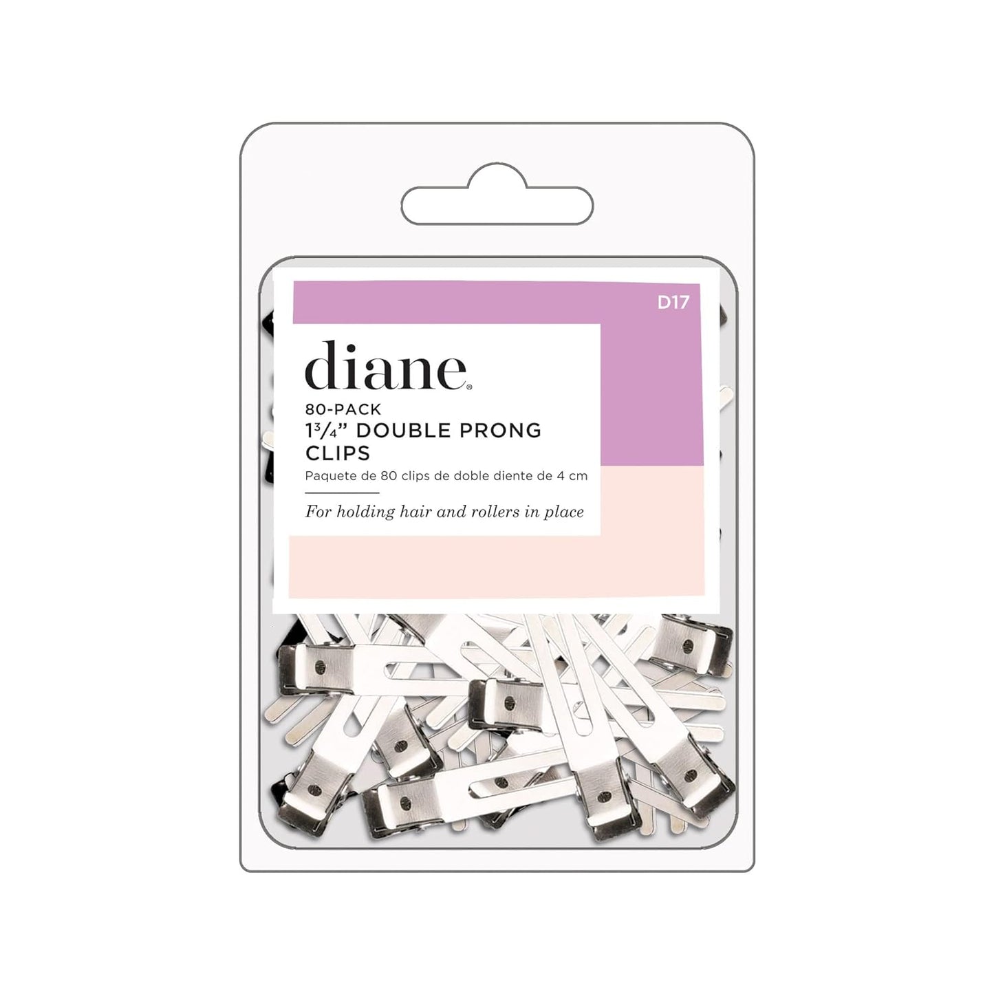 DIANE DOUBLE PRONG CLIPS 80PK D17