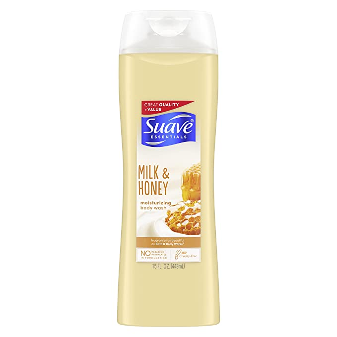 SUAVE BODY WASH MILK HONEY 15 OZ