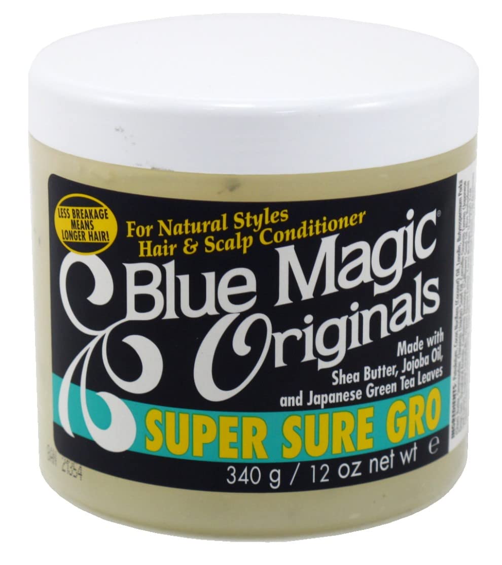 Blue Magic Originals Super Sure Gro, 12 oz., Split Ends, All Hair Types, Moisturizing