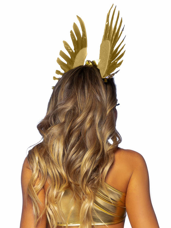 LEG AVENUE GODDESS FLORAL AND FEATHER HEADBAND