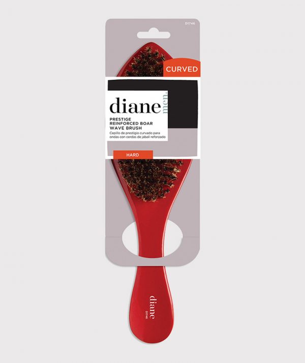 DIANE PRESTIGE REINFORCED WAVE BRUSH CURVED HARD OVAL RED D1746