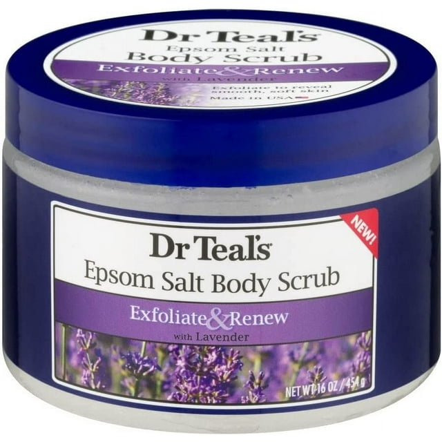 DR TEAL'S EXFOLIATE & RENEW EPSOM SALT BODY SCRUB 16oz