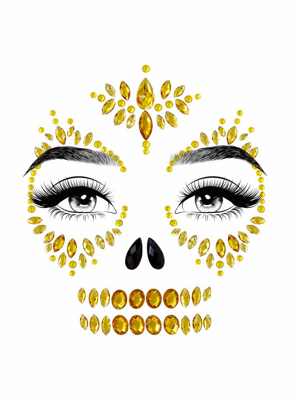 LEG AVENUE  SUGAR SKULL ADHESIVE FACE JEWELS STICKER