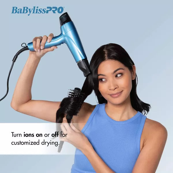 BaBylissPRO Nano Titanium High-Speed Dual Ionic Hair Dryer - Blue - 1875W