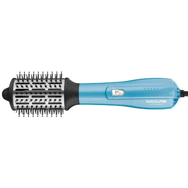 BaBylissPRO Nano Titanium 2.5" Oval Ionic Hot Air Brush Hair Dryer - Blue - 600W