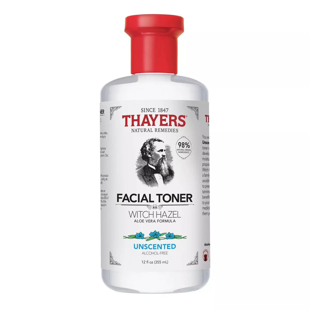 THAYERS WITCH HAZEL FACIAL TONER UNSCENTED 12oz