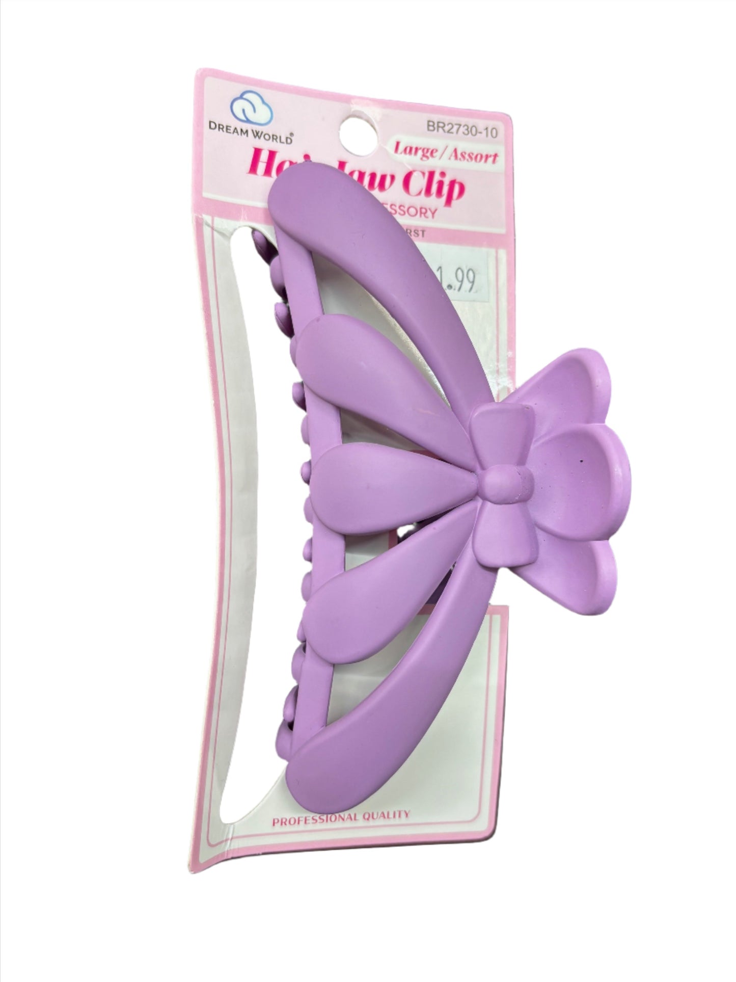 DREAM WORLD HAIR JAW CLIP RIBBON BR2730-10