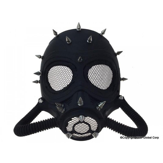 BLACK GAS MASK WITH SPIKE