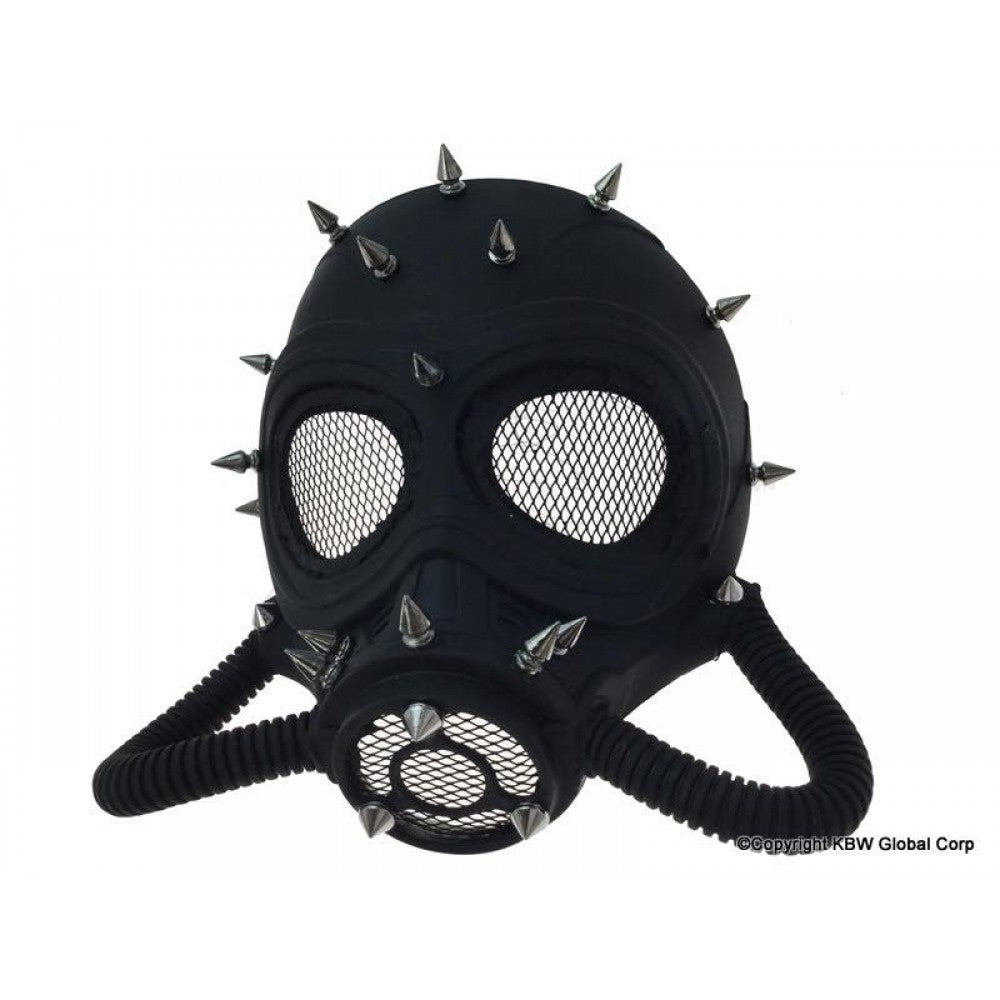 BLACK GAS MASK WITH SPIKE