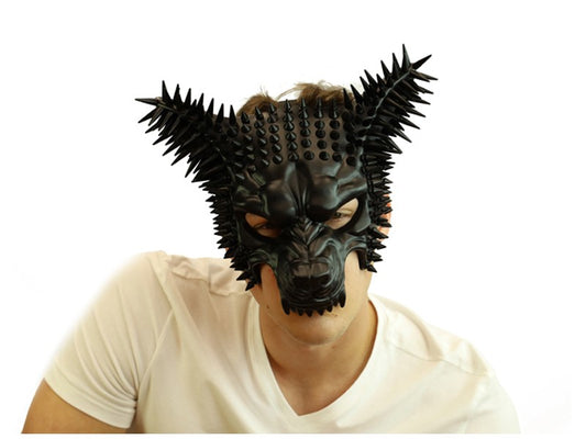 BURNING MAN SPIKE WOLF MASK