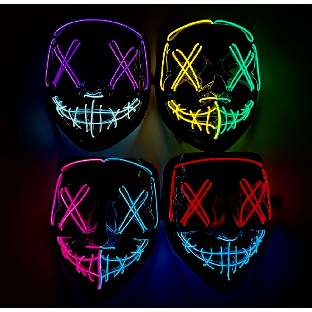 NEON LIGHT CLOWN MASK (MIXED COLOR)