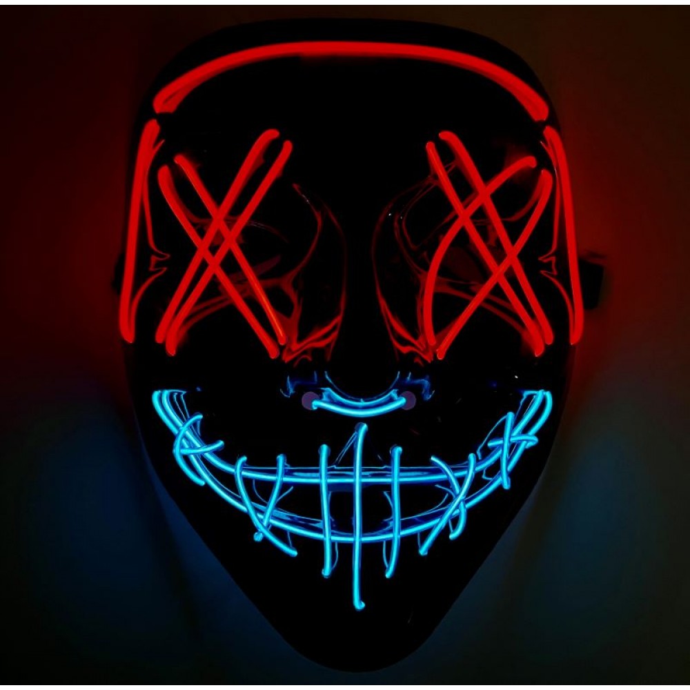 NEON LIGHT CLOWN MASK (MIXED COLOR)