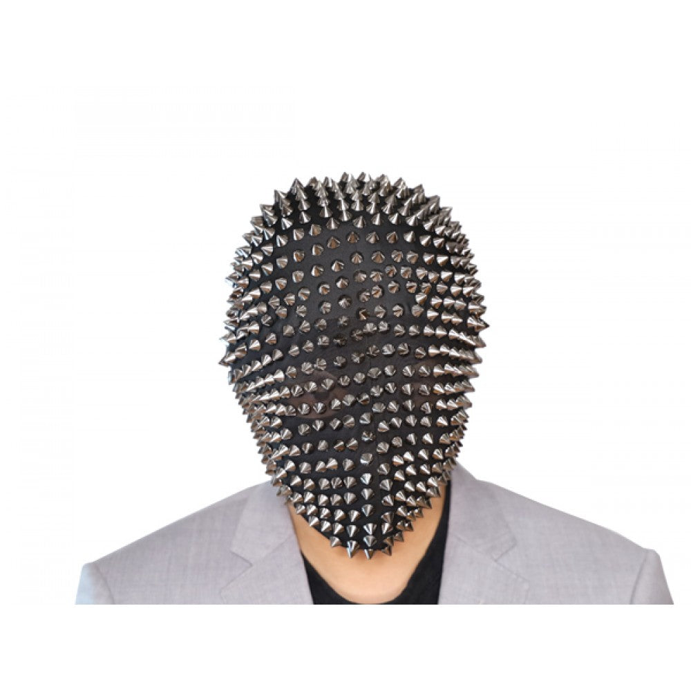 FULL HEAD SILVER SPIKES MASK