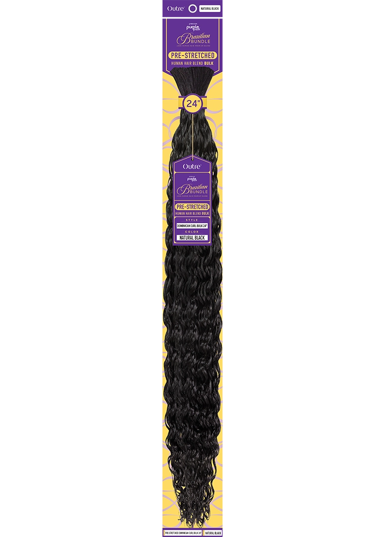 OUTRE PURPLE PACK PRE-STRETCHED DOMINICA CURL BULK 24" BLEND