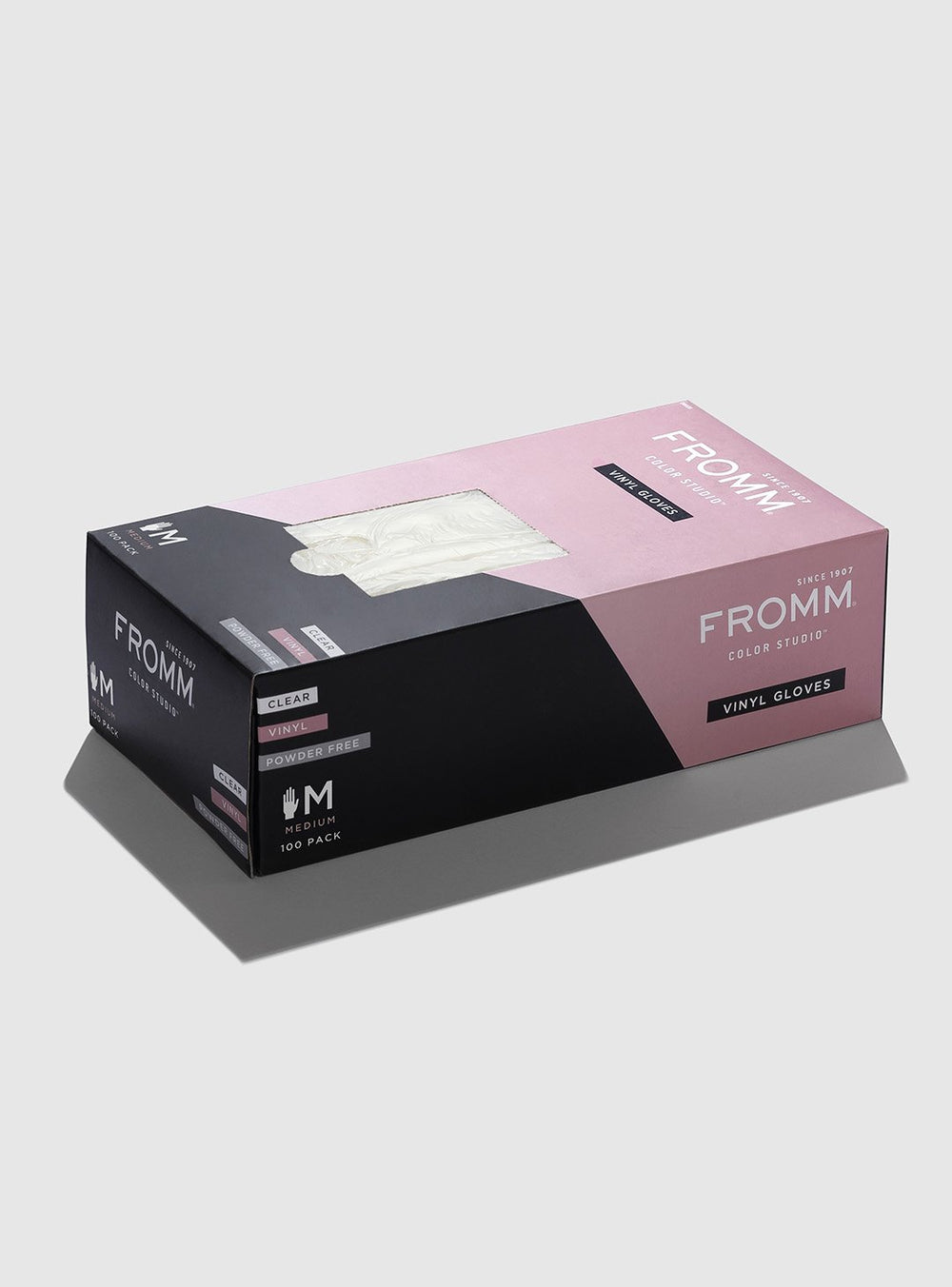 FROMM MEDIUM LATEX VINYL GLOVES 100PK D8021