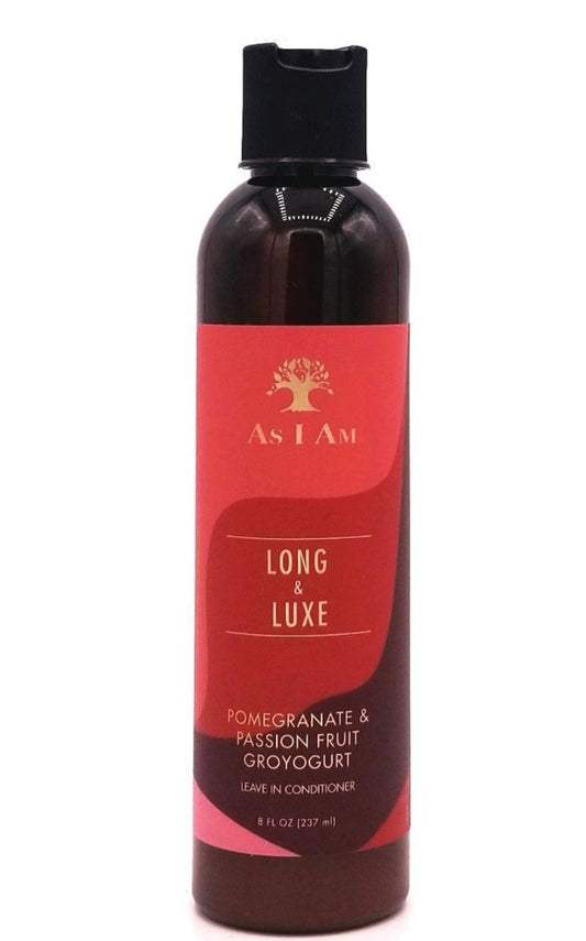 AS I AM LONG AND LUXE POMEGRANATE&PASSION FRUIT LEAVE-IN CONDITIONER 8oz