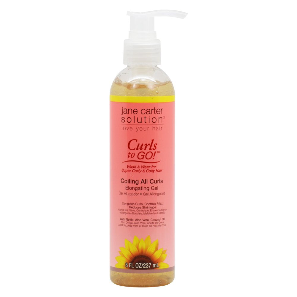 JANE COSMETICS CARTER CURLS TO GO COILING ALL CURLS ELONGATING GEL 8oz