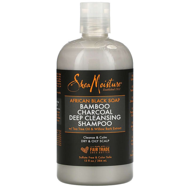 SHEA MOISTURE BAMBOO CHARCOAL DEEP CLEANSING SHAMPOO 13oz