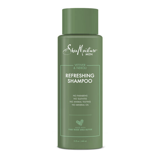 SHEA MOISTURE MEN REFRESHING SHAMPOO - VETIVER & NEROLI 15oz