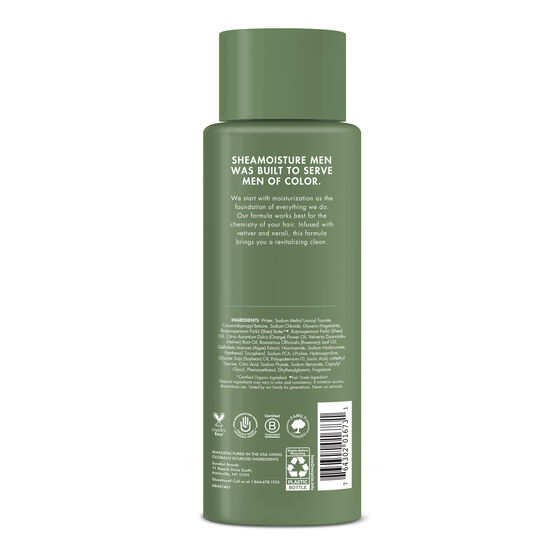 SHEA MOISTURE MEN REFRESHING SHAMPOO - VETIVER & NEROLI 15oz