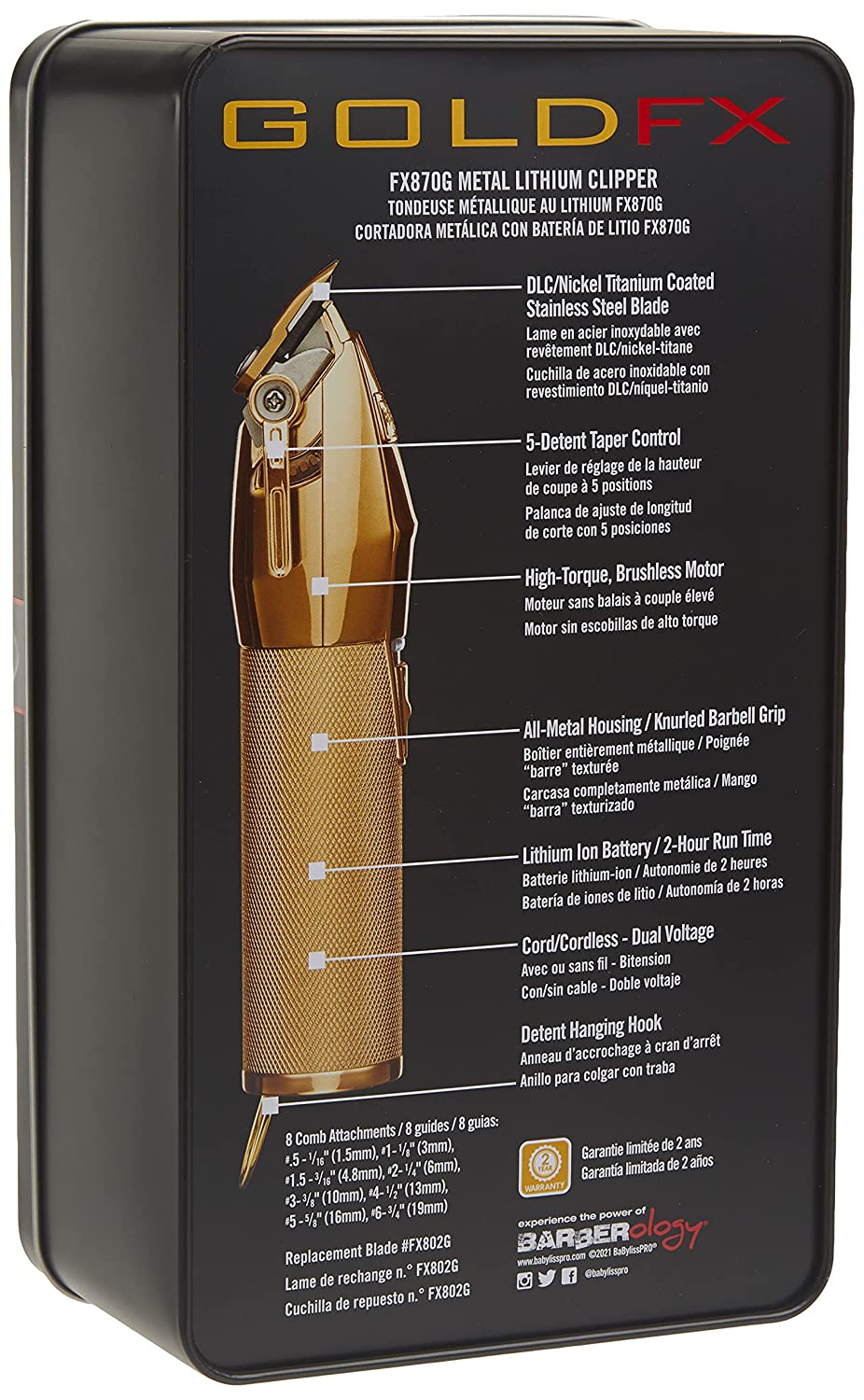 BABYLISS PRO CLIPPER GOLDFX 870G