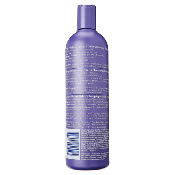 CLAIROL SHIMMER LIGHTS SHAMPOO 16OZ