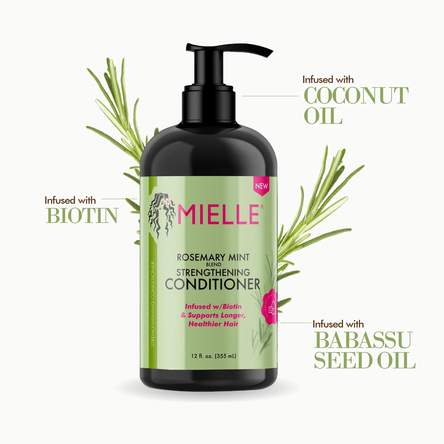 MIELLE ROSEMARY & MINT STRENGTHENING CONDITIONER 12oz