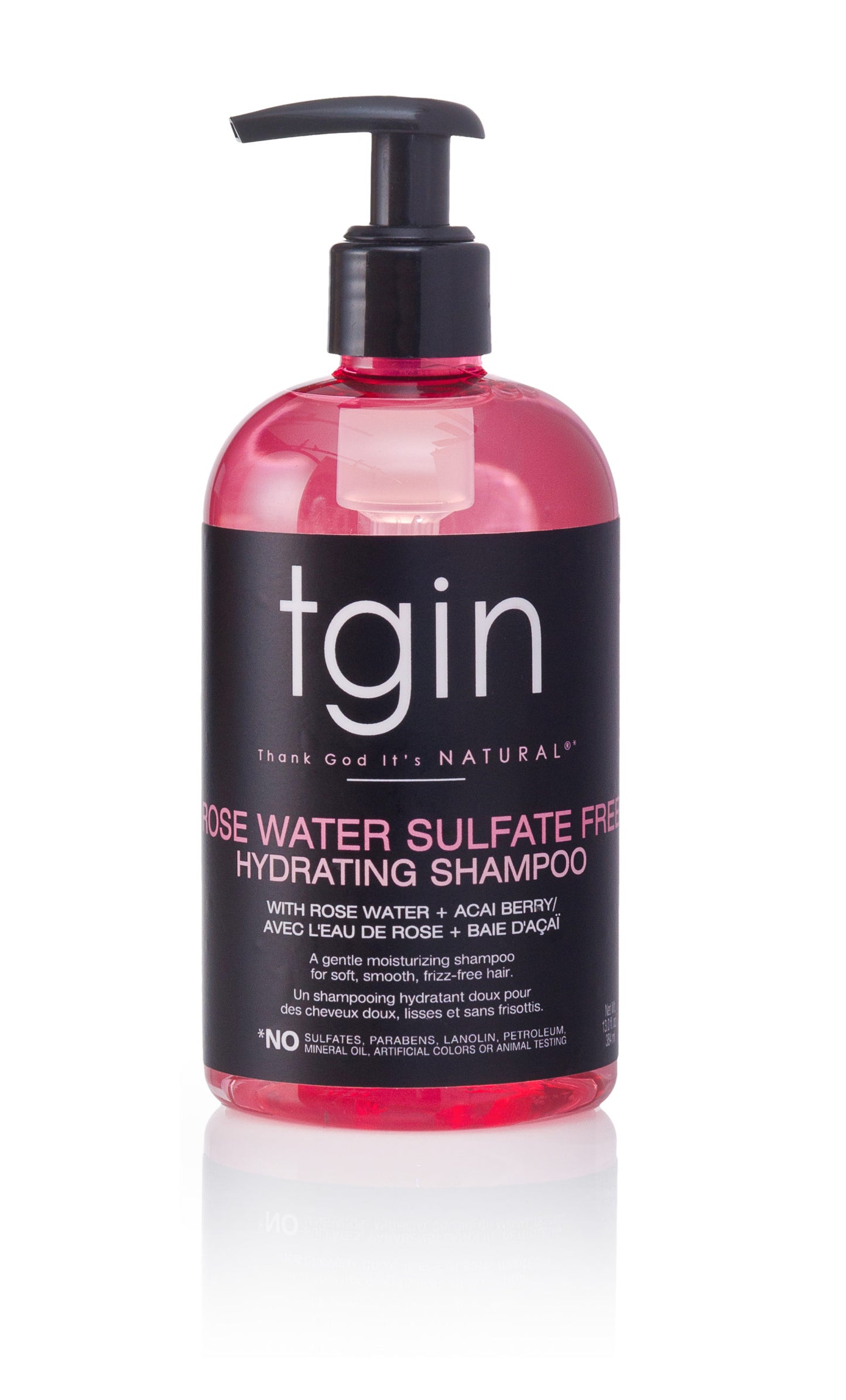 TGIN ROSE WATER SULFATE FREE HYDRATING SHAMPOO 13oz