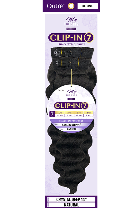 OUTRE CRYSTAL DEEP CLIP-IN 7PCS HUMAN HAIR 14"