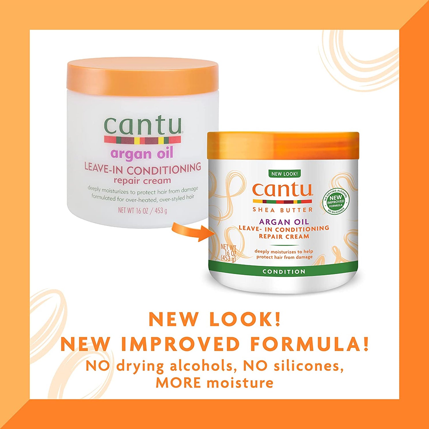 CANTU ARGAN OIL LEAVE-IN CONDITIONING REPAIR CREAM 16OZ