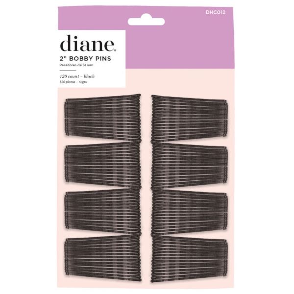 DIANE BOB PINS 2IN BLACK 120CT CARD DHC012