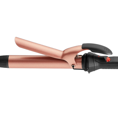 IZUTECH PRO TOURMALINE CERAMIC BARREL CURLING IRON 1.25'' ROSE GOLD BLACK